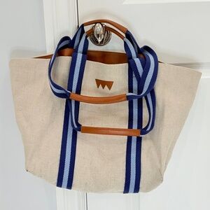 Get The Gallop FALSTERBO CANVAS BAG Large, Natural-Blues